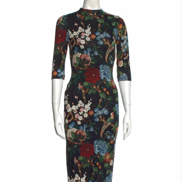 Alice + Olivia Floral Print Midi Length Dress Size: XS - Picture 1 of 6